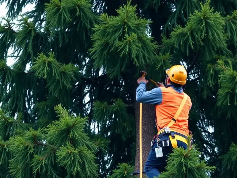 Tree Service contractor at work